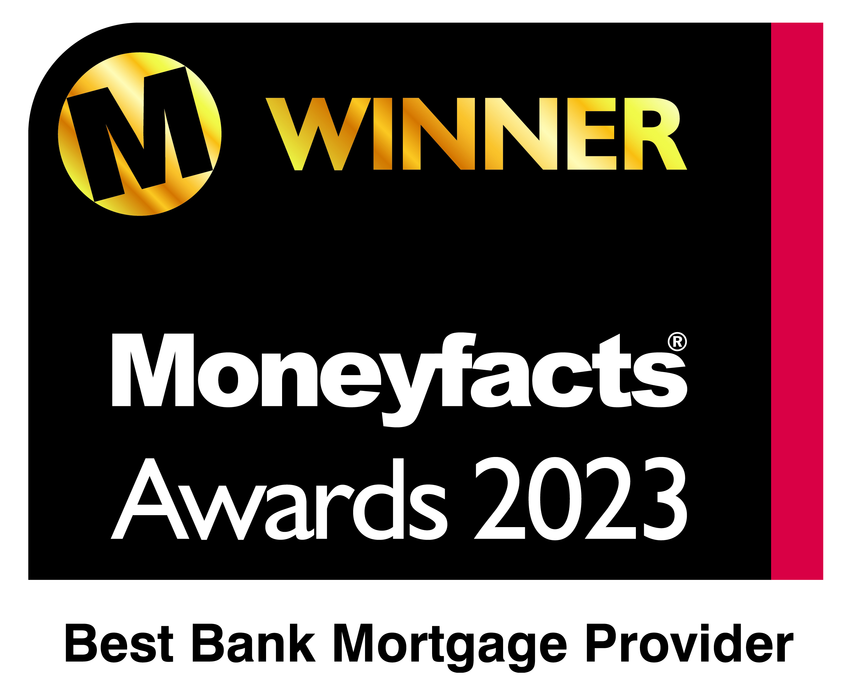 Moneyfacts winner awards 2023 - best bank mortgage provider